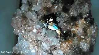 Dark green barite crystal from abandoned uranium mine