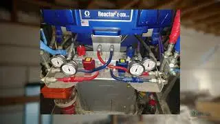 Dual spraying from one rig using Icynene Open-Cell Spray Foam Insulation.