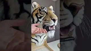 Faux Fur Animal Replica Sculpture #handmade #tiger #lion #leopard
