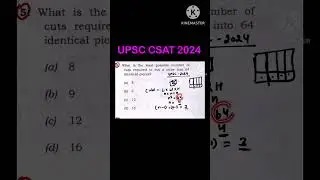 UPSC CSAT SOLUTION 2024#upsc2026 #upsc #krisiloknowledge  #csat #upsccsatsolution #cse2026 #math
