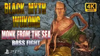 BLACK MYTH WUKONG (MONK FROM THE SEA BOSS FIGHT) 4K Gameplay PS5