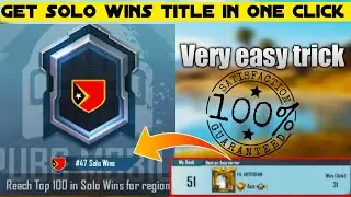 How to get solo wins title &bull; Latest trick 100% working🔥 &bull; Pubg mobile