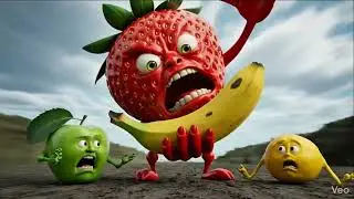 Strawberry Eats the Apple Instead 🍓 | Surprising Fruit ASMR