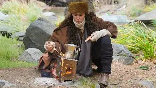 Solo Girl Wilderness Morning | Fire Box & Moka Pot Coffee by the Stream (ASMR)