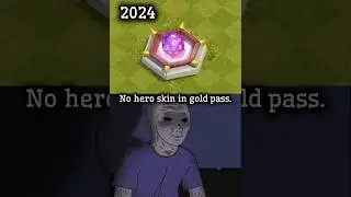 Gold Pass Then vs Now in #clashofclans #shorts #coc