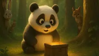 A Panda, A Mysterious Box, and a Magical Discovery 🐼📦 | #AIShorts #PixarStyle