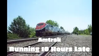 Amtrak Train 40 Running Over 10 Hours Late On, The 4th of July. In Hudson, Ohio.