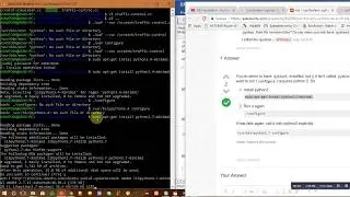 errors solved for g++ during waf configure and  /usr/bin/env :'python'