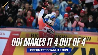Odermatt's Unbelievable Downhill Winning Run in Wengen | FIS Alpine
