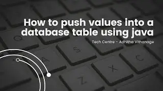 How to push values into a database table using java