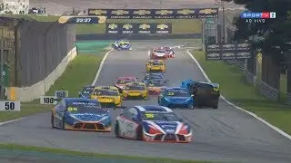 Stock Light Brasil 2018. Race 1 Aut&oacute;dromo de Interlagos. Marco Cozzi & Gustavo Frigotto Crash