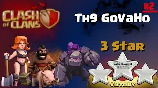 Clash of Clans | TH9 GoVaHo Attack Strategy - 3 Star Clash of Clans War Raids