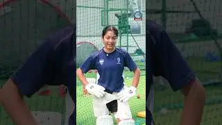 Our talented young girl Guhika Vij at MAMS Cricket Academy #cricketacademy #womenincricket