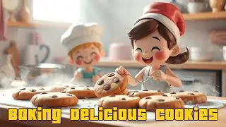 🍪🎶 Baking Delicious Cookies - Sweet Cooking Song for Kids 🌈💛