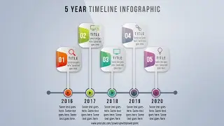 9.Create 5 year TIMELINE infographic|Powerpoint Presentation|Graphic Design|Free Template
