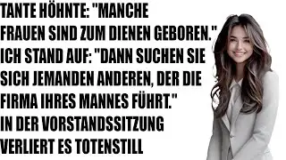Meine Tante spottete: „Frauen sind zum Dienen geboren“ – doch dann änderte sich alles