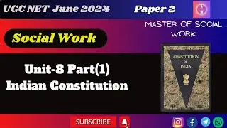 Constitution of India| UGC NET 2024 Social Work |UGC NET JRF |MSW|  Manjari Tiwari