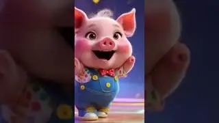 Porkchop the Piglet 🐷💃#adorablepig #cuteanimation #kids #dancinganimals #piggy #pixarstyle #dance