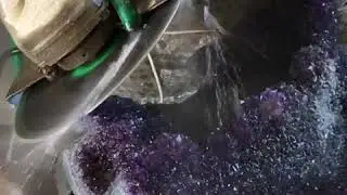 Preparing an amethyst piece
