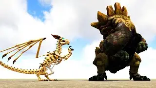RESURRECTED EVERLAST DRALLION vs. MONSTERS | ARK Dino Battle 🦎