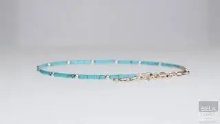 Enkelbandje Bohemian Turquoise Sterling Zilver 1
