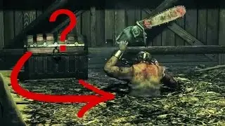 The Evil Within - Funny Glitch [chainsaw man climbs invisible ladder into the ground]