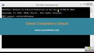 Check Constraint in Oracle