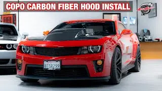 2013 Camaro ZL1 | Copo Carbon Fiber Hood Install | @AutoAddictUSA