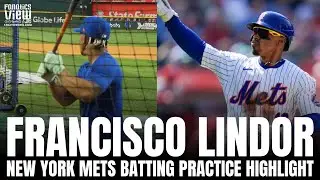 Francisco Lindor Switch Hitting Batting Practice From Hitters Eye View | New York Mets Highlight