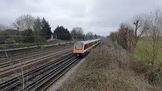 Class 710267 Passes South Kenton Footbridge With A Horn