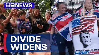 Clashes during London protest organised by far-right activist | 9 News Australia