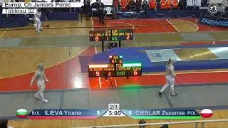 2020 xx T32 01 F S Individual Porec CRO ZC Juniors BLUE ILIEVA BUL vs CIESLAR POL