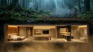 No One Knew It Existed! This Man Builds a Secret Luxury Underground Shelter in Heavy Rain (ASMR)