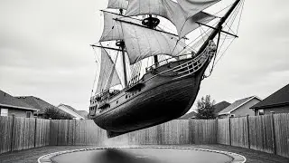 Hidden Camera Captures Ships Jumping on a Trampoline 