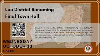 Final Lee District Renaming Town Hall