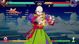 Tien 0 Bar Tod 3 #shorts #dragonballfighterz #tien #combo #damage