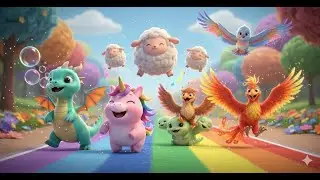 🌈 Magic Creature Parade Song | Fantasy Animals Dance for Kids | Dragon, Unicorn & More | ZUZU Show