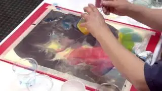 Splash ink with watercolor by Ming Franz  at the World of Color Expo 2015