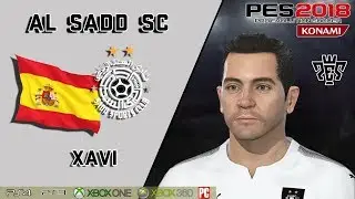 XAVI face+stats (Al Sadd SC) How to create in PES 2018