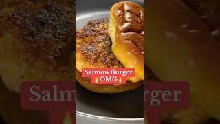 Salmon Burger #food #easyrecipe #salmon #fish #seafood #burger #foryou #cooking #fyp