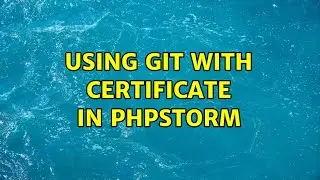 Using git with certificate in PHPStorm