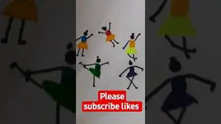 dancing girl #veryeasy drawing different dancing poses #kids art