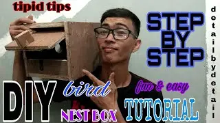 DIY BIRD NEST BOX fun and easy TUTORIAL step by step |CRAZIE TV