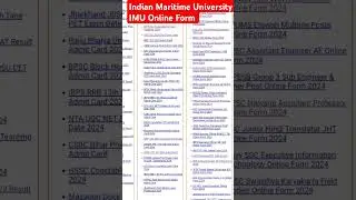 Indian Maritime University Online Form on Sarkari Result #govjob #bestmotivational