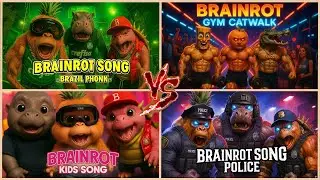 BRAINROT BRAZIL PHONK🆚 BRAINROT GYM CATWALK🆚 BRAINROT KIDS SONG🆚 BRAINROT SONG POLICE