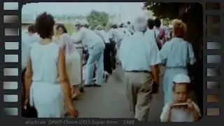 1988 Dixilandfestival in Dresden vor Hotel Dresdner Hof im Bau - 8mm enhance AI