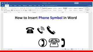 How to Insert Phone Symbol in Word (MS Word)