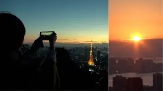 Japan&rsquo;s first sunrise of 2017 seen from top of Roppongi Hills