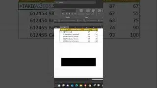 Take Function #take #excel #microsoftexcel #asmr #shortsvideo #shorts