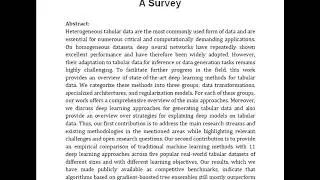 Deep Neural Networks and Tabular Data A Survey